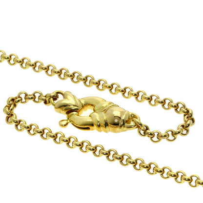 Ponte Vecchio Gioielli Heart Pavé Diamond Necklace K18 Yellow Gold Ladies [Used]
