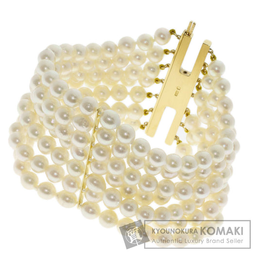 MIKIMOTO Pearl Pearl 7-row Bracelet K18 Yellow Gold Ladies [Used]