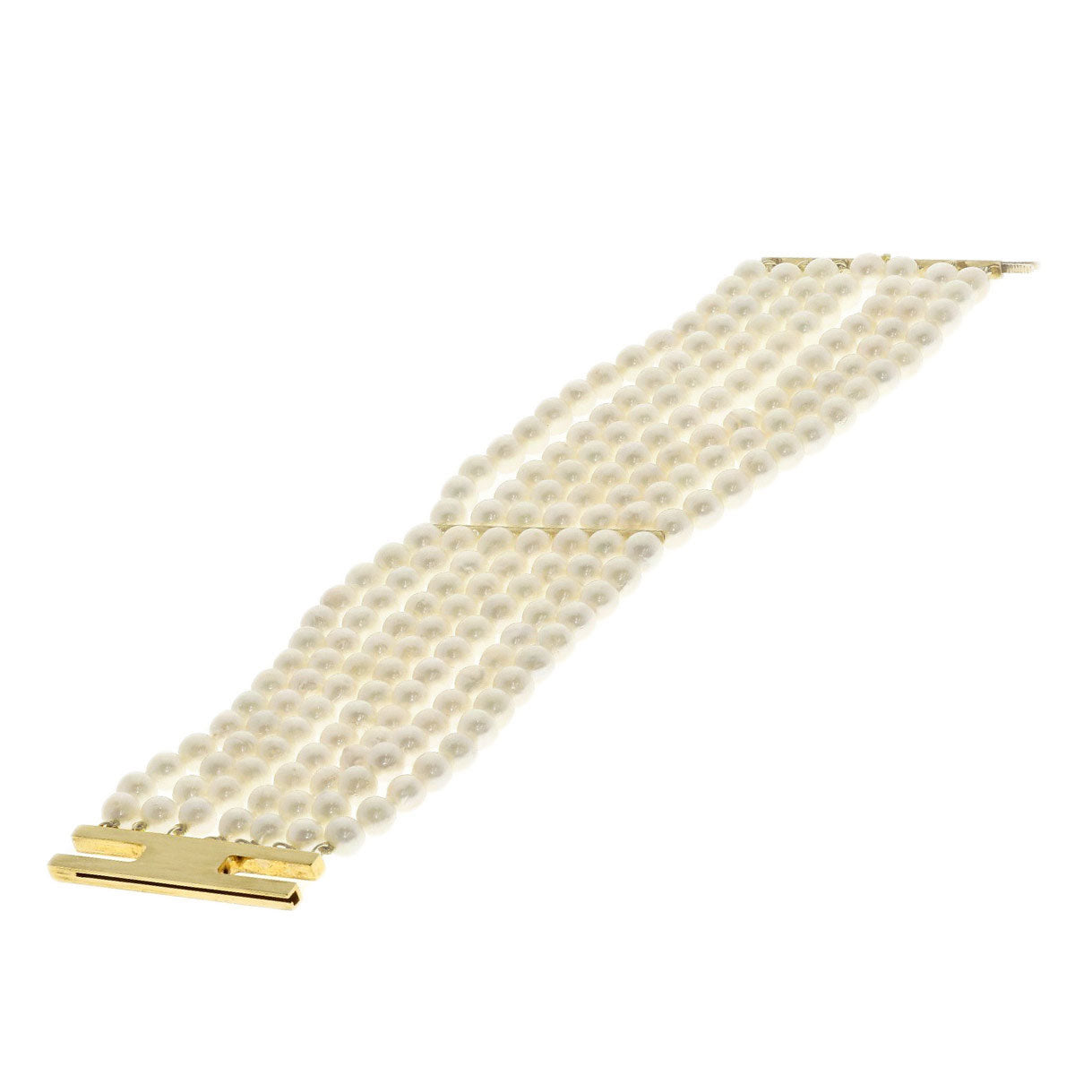 MIKIMOTO Pearl Pearl 7-row Bracelet K18 Yellow Gold Ladies [Used]