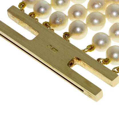 MIKIMOTO Pearl Pearl 7-row Bracelet K18 Yellow Gold Ladies [Used]