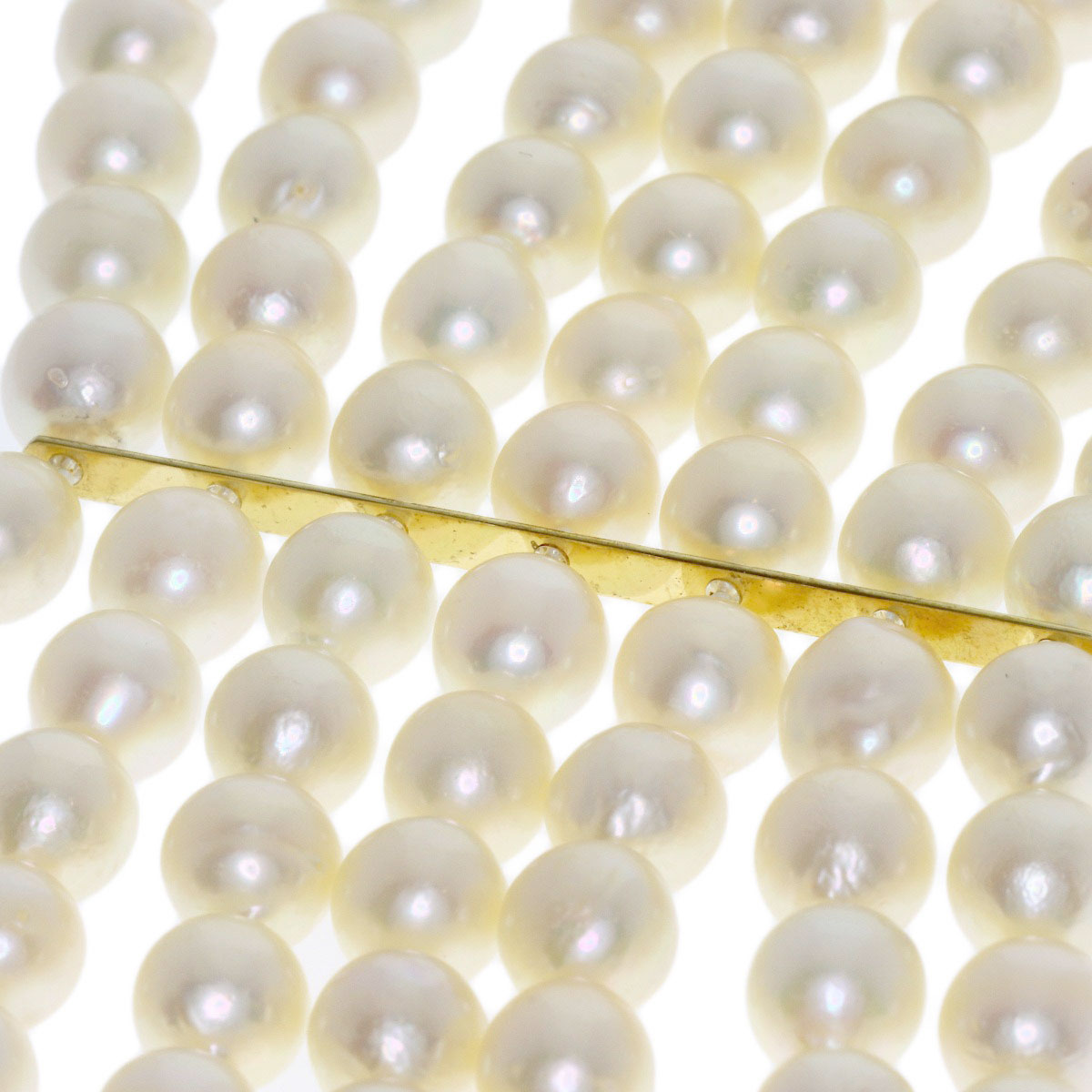 MIKIMOTO Pearl Pearl 7-row Bracelet K18 Yellow Gold Ladies [Used]