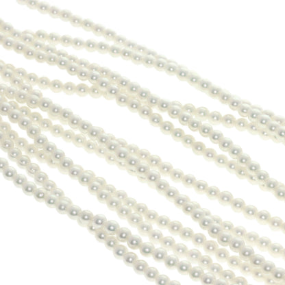 MIKIMOTO Baby Pearl Pearl 6 Strand Diamond Necklace K14 Yellow Gold Ladies [Used]