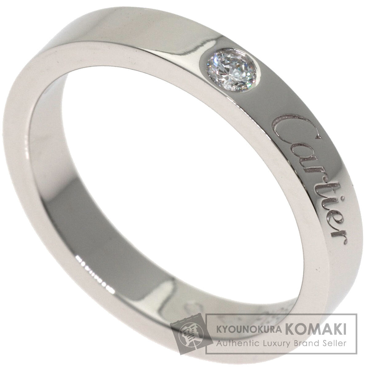 CARTIER C de Cartier 1P Diamond #47 Ring Platinum PT950 Ladies [Used]