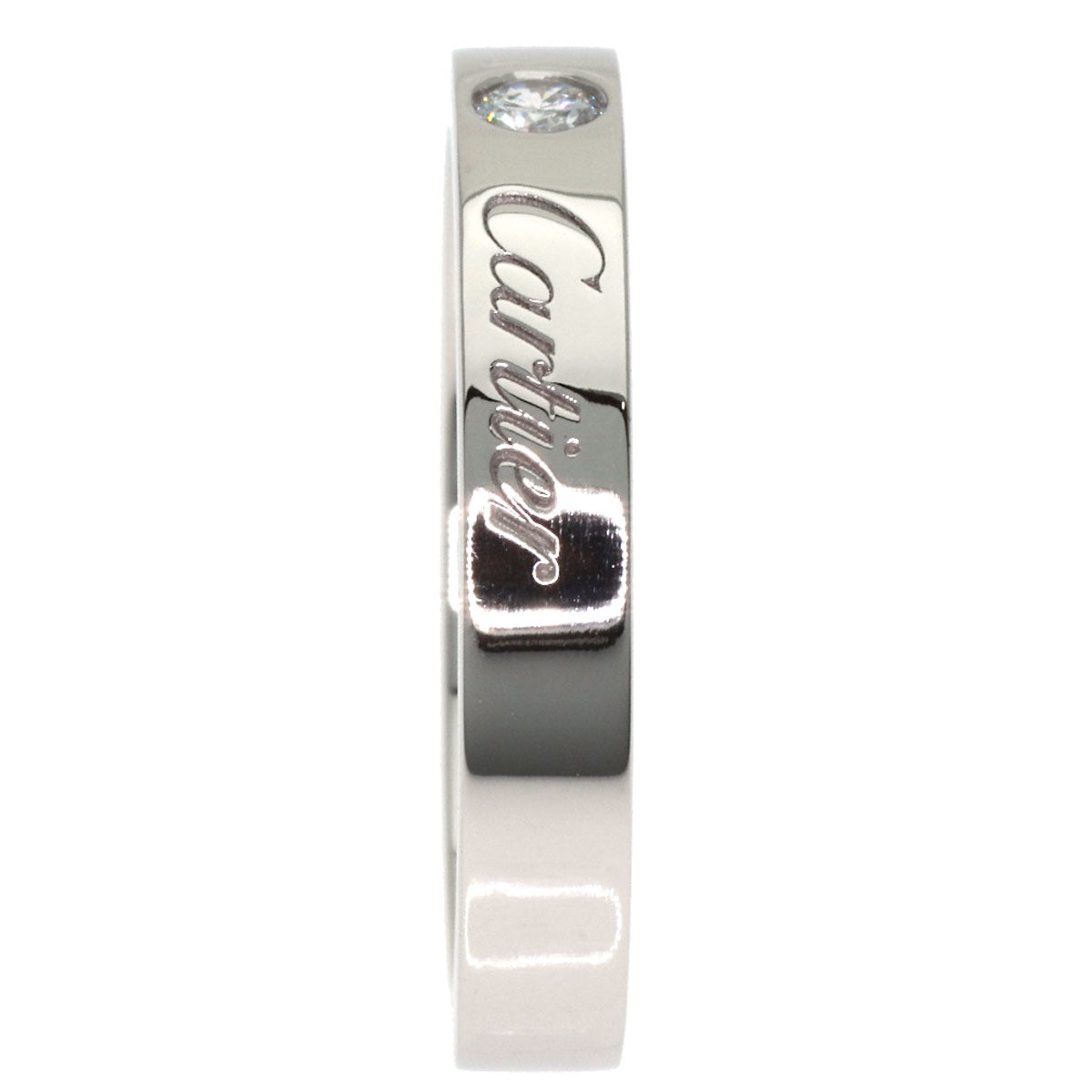 CARTIER C de Cartier 1P Diamond #47 Ring Platinum PT950 Ladies [Used]