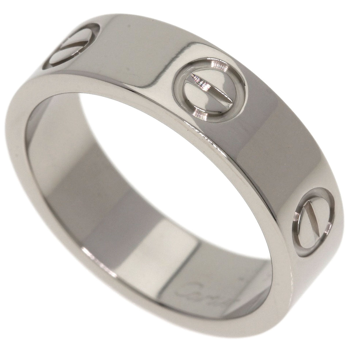 CARTIER love ring #52 Ring K18 White Gold Ladies [Used]