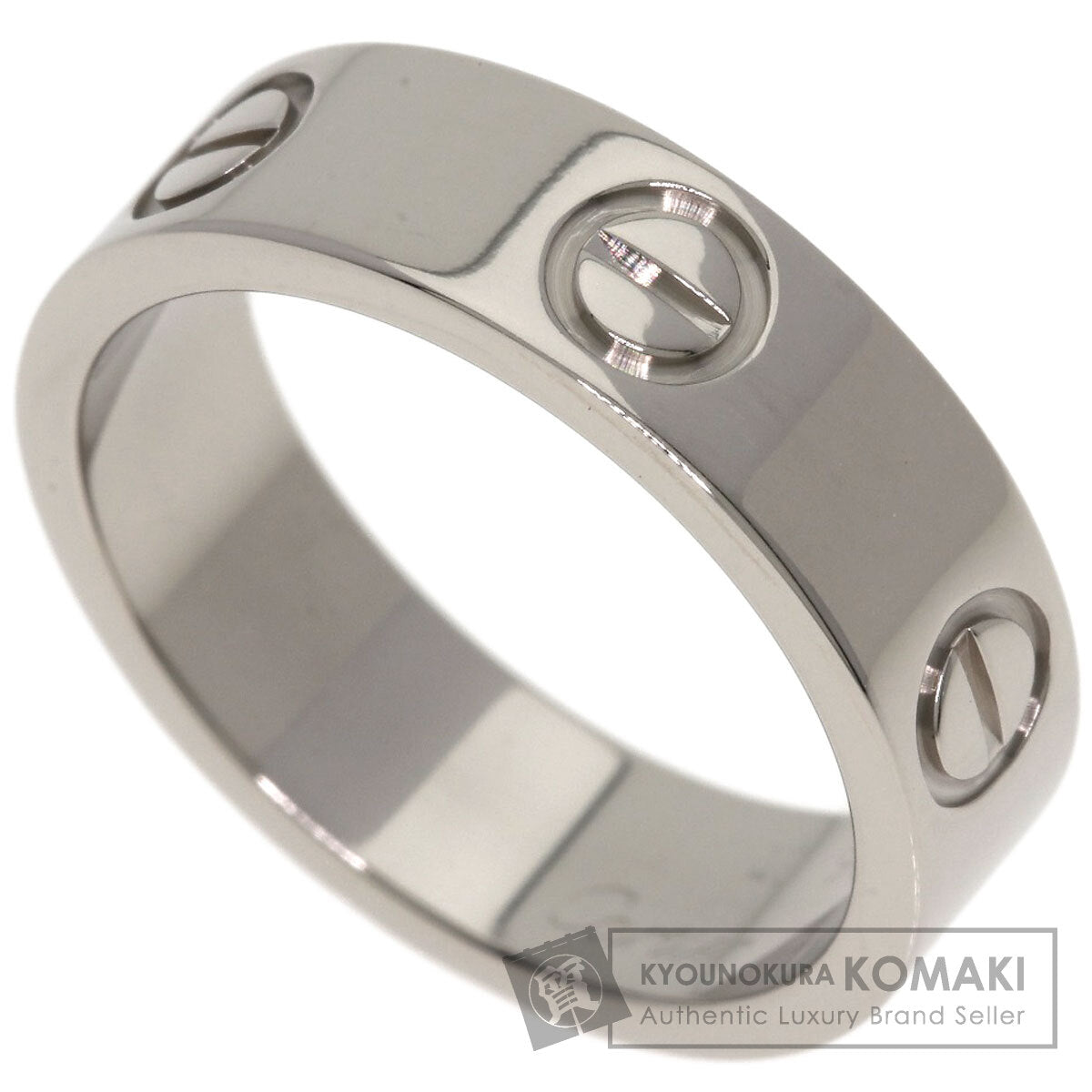 CARTIER love ring #52 Ring K18 White Gold Ladies [Used]