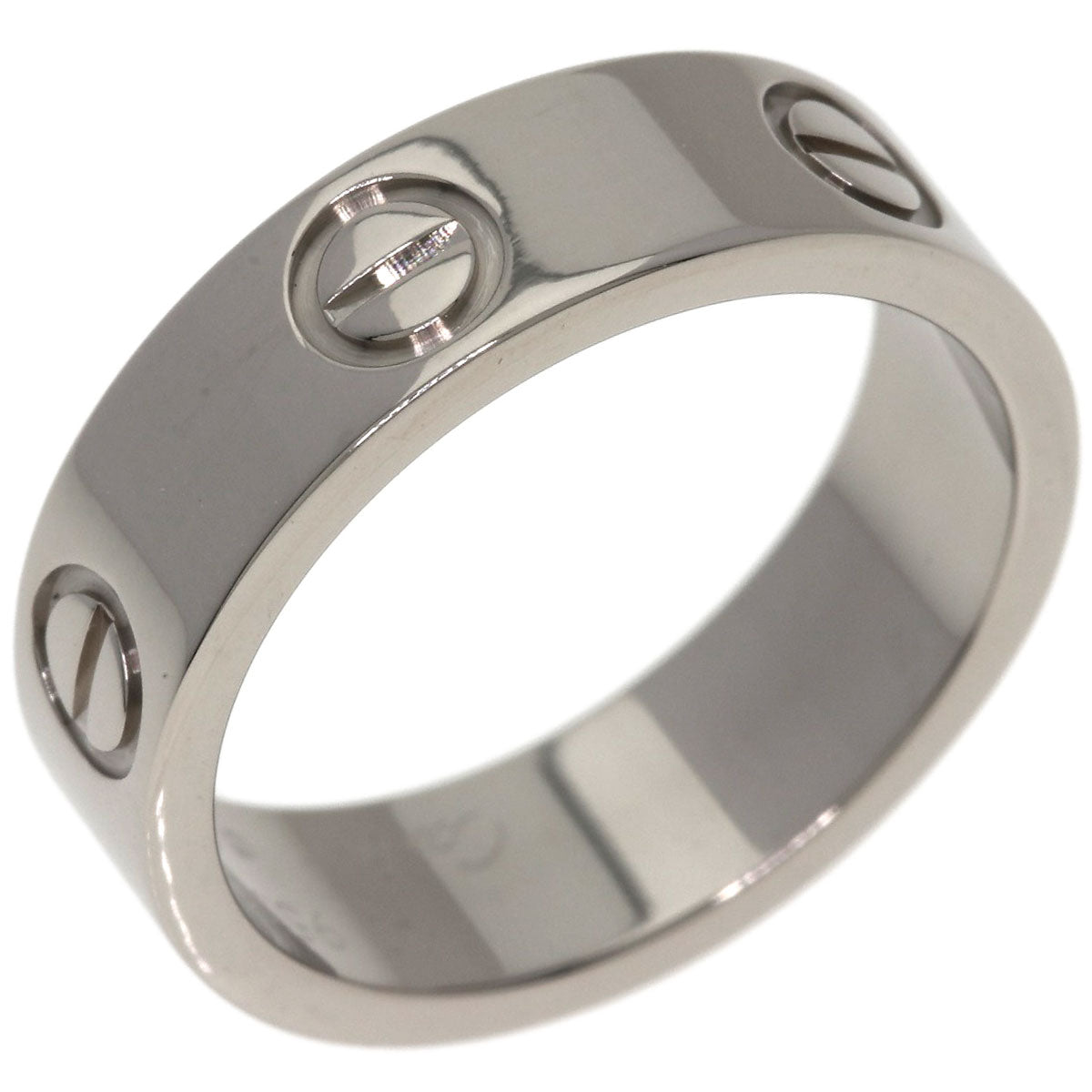 CARTIER love ring #52 Ring K18 White Gold Ladies [Used]