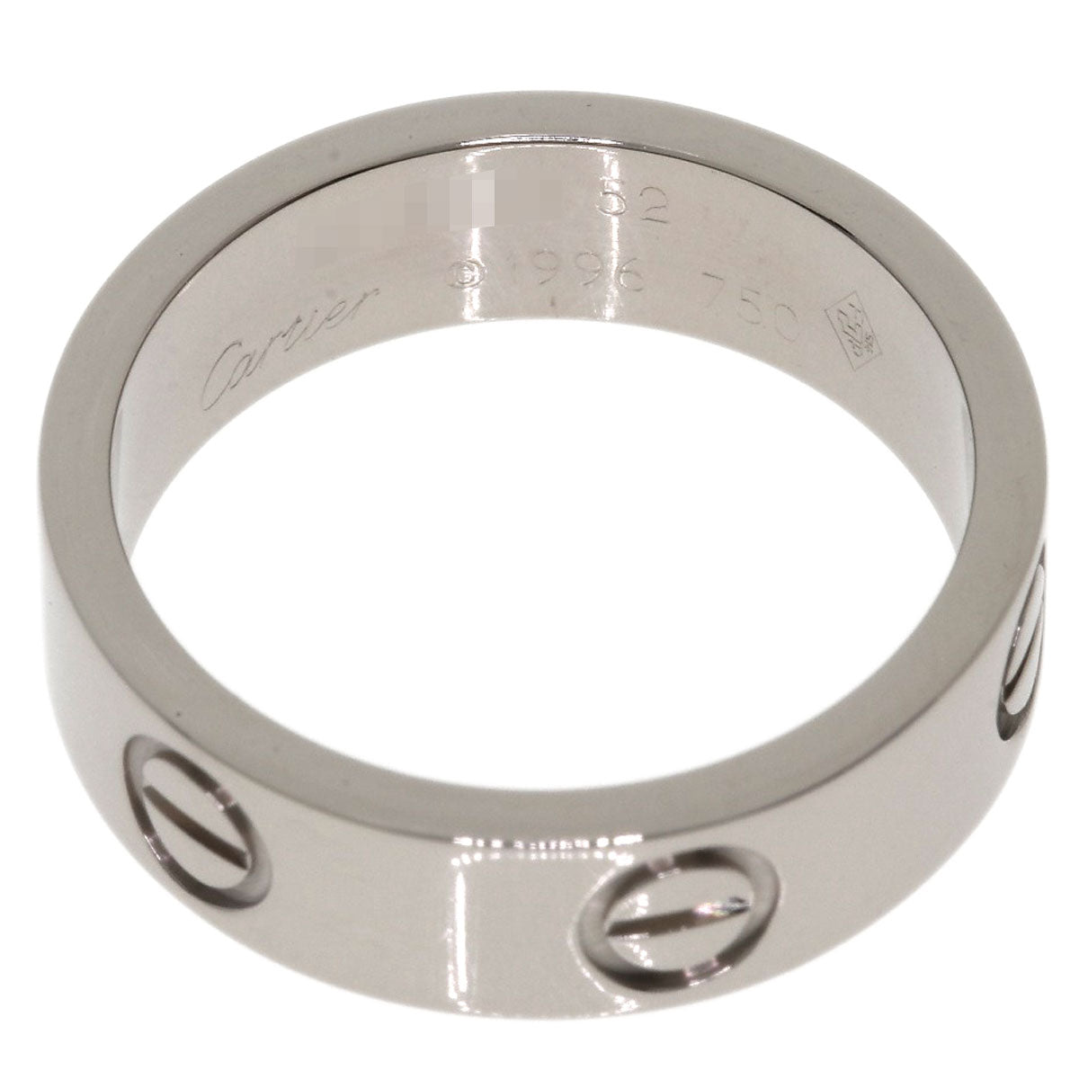 CARTIER love ring #52 Ring K18 White Gold Ladies [Used]