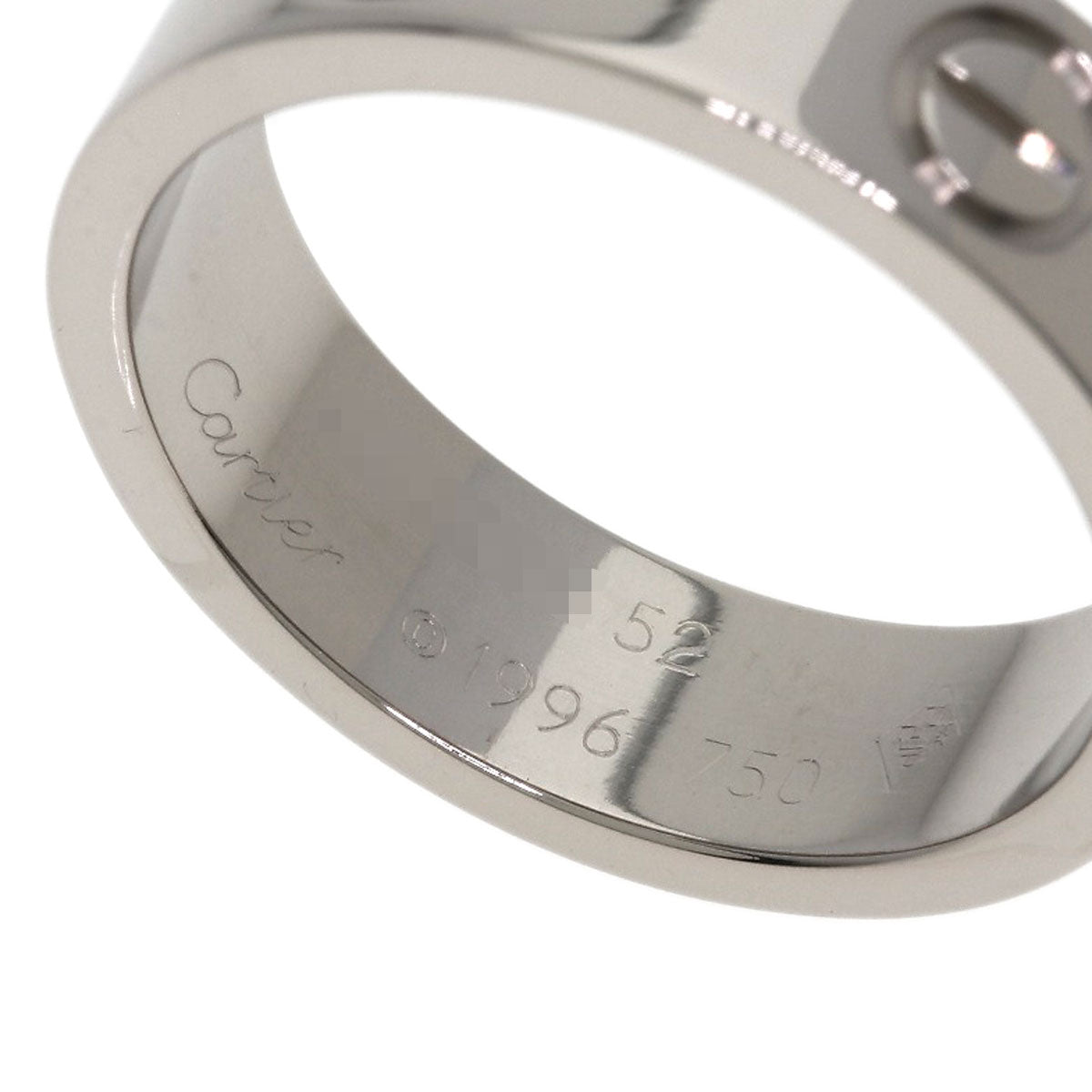 CARTIER love ring #52 Ring K18 White Gold Ladies [Used]