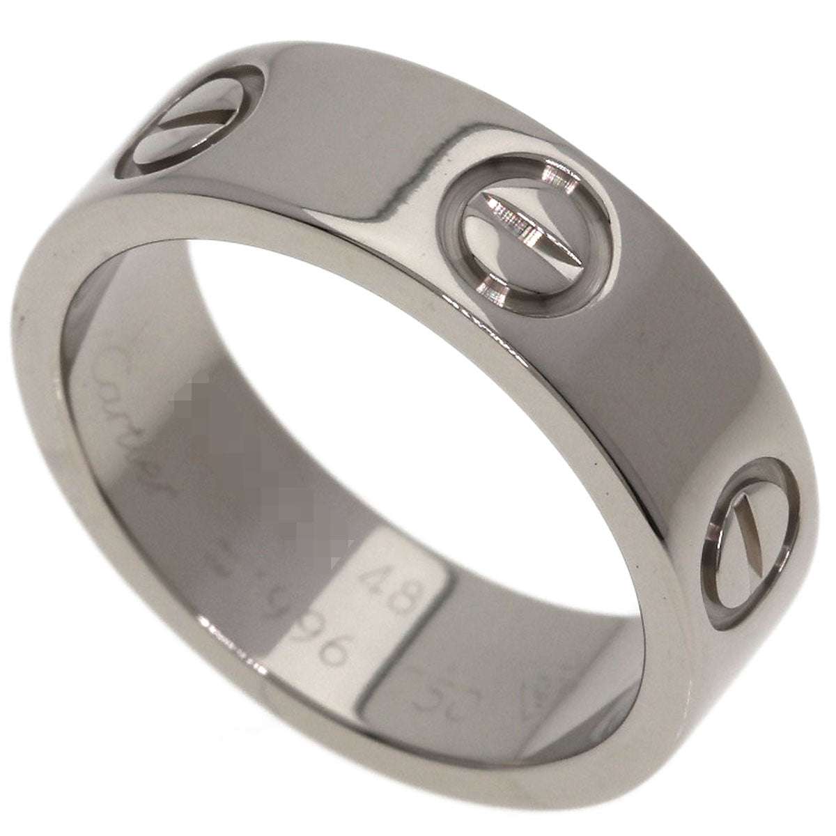 CARTIER love ring #48 Ring K18 White Gold Ladies [Used]