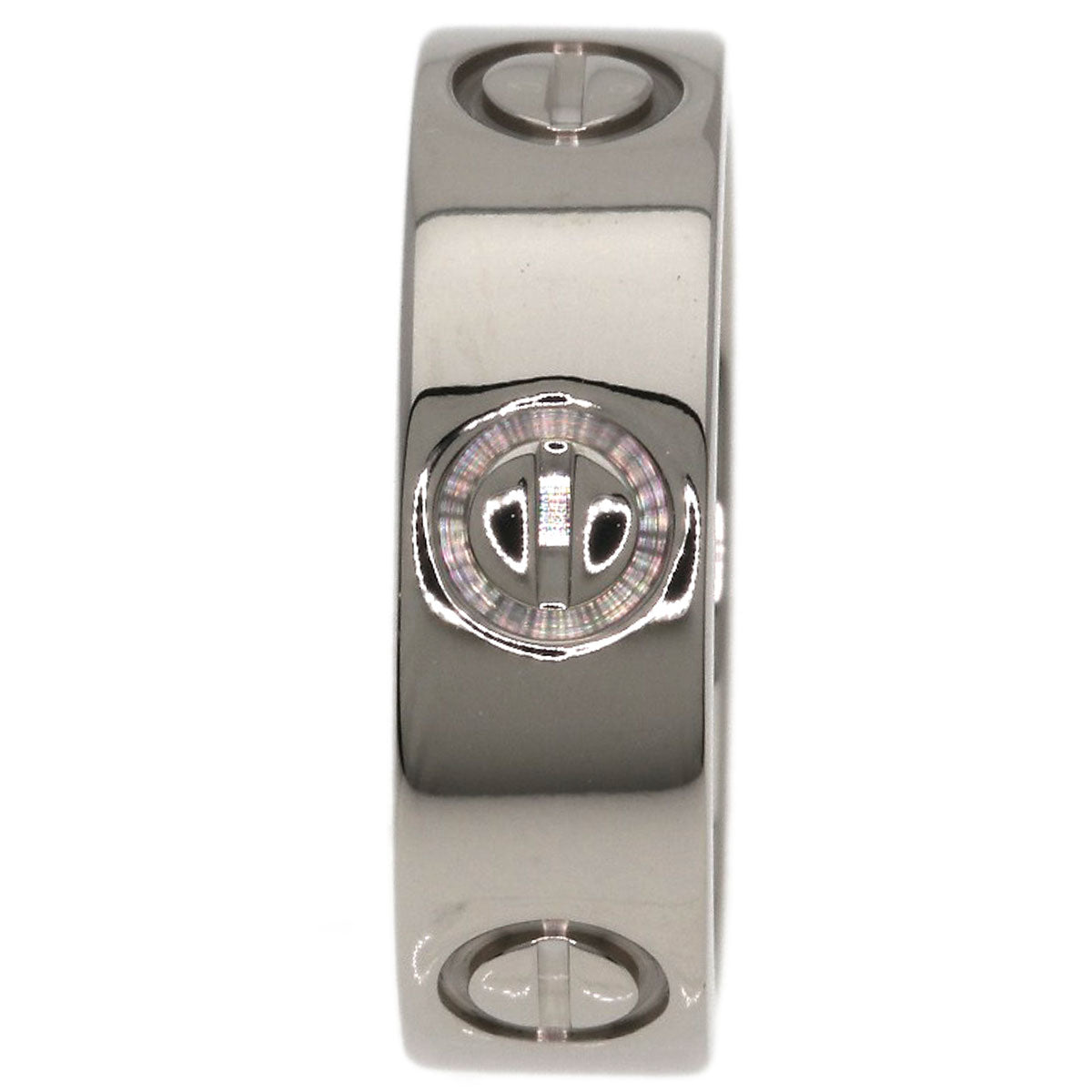 CARTIER love ring #48 Ring K18 White Gold Ladies [Used]