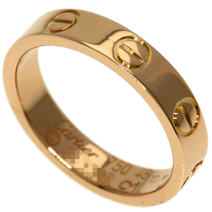 CARTIER Mini love ring #46 Ring K18 Pink Gold Ladies [Used]