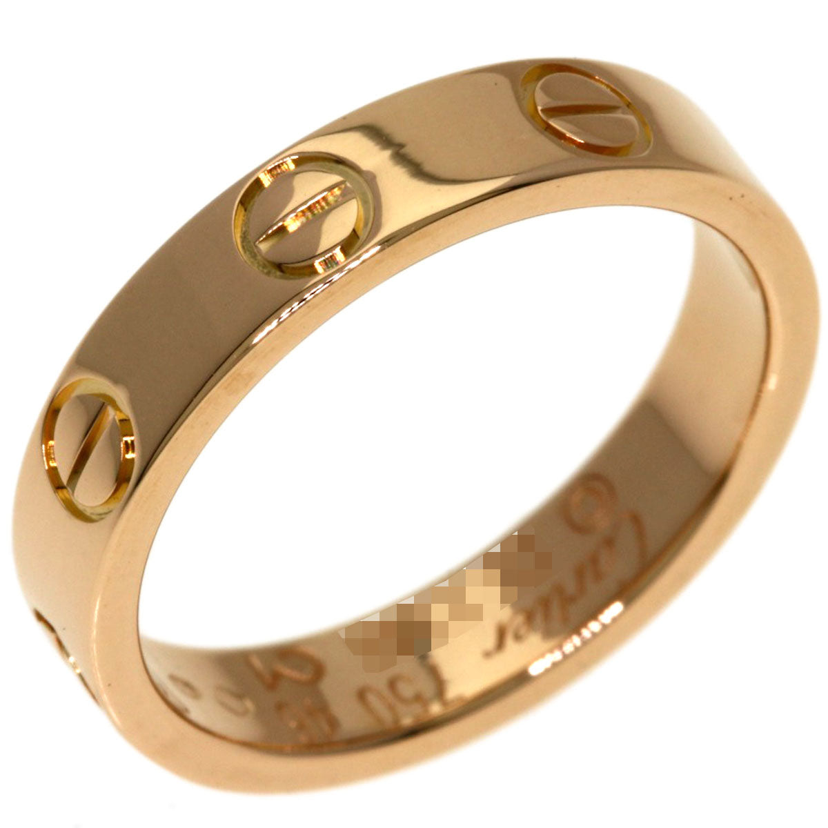 CARTIER Mini love ring #46 Ring K18 Pink Gold Ladies [Used]