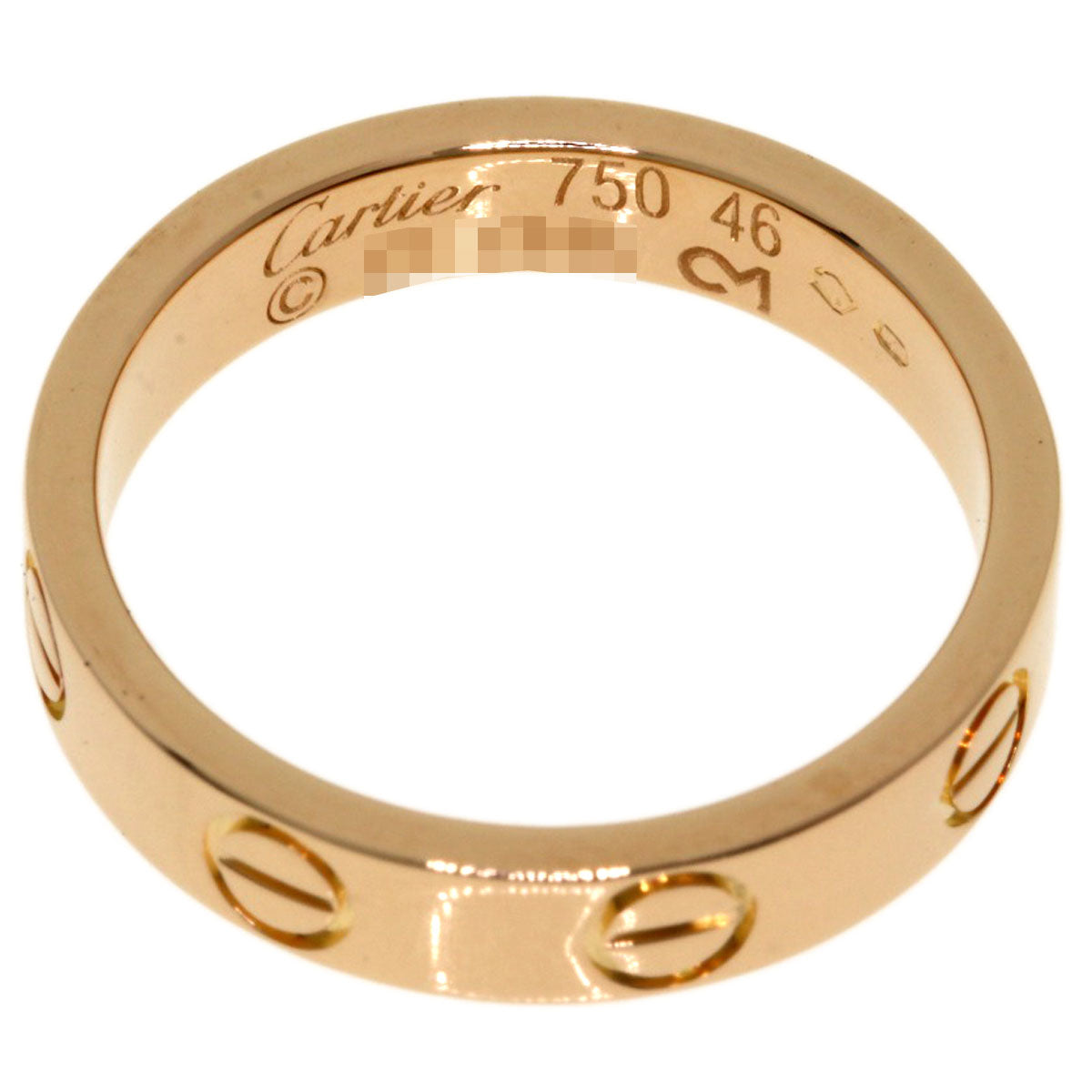CARTIER Mini love ring #46 Ring K18 Pink Gold Ladies [Used]