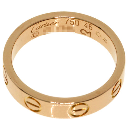 CARTIER Mini love ring #46 Ring K18 Pink Gold Ladies [Used]
