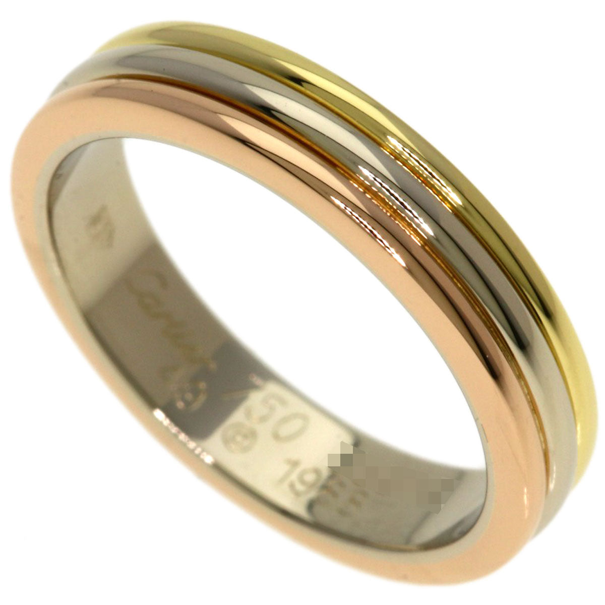 CARTIER Three colors # 49 Ring K18 Yellow Gold K18 White GoldLadies [Used]