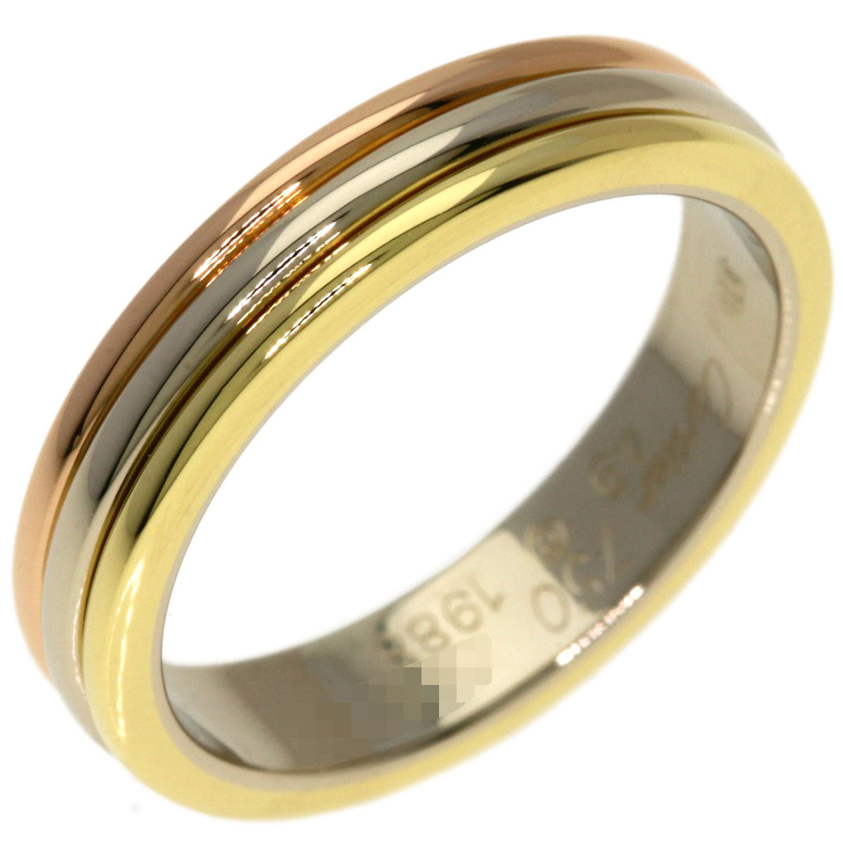 CARTIER Three colors # 49 Ring K18 Yellow Gold K18 White GoldLadies [Used]