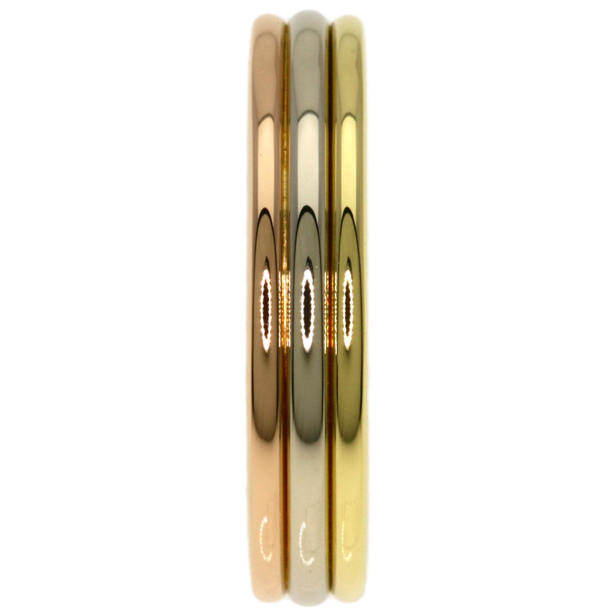 CARTIER Three colors # 49 Ring K18 Yellow Gold K18 White GoldLadies [Used]
