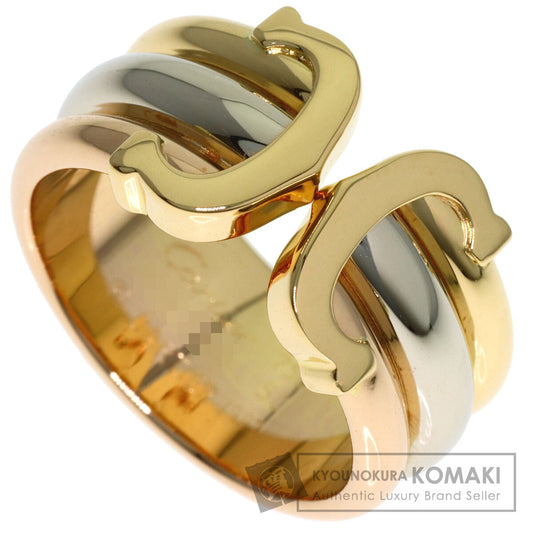 CARTIER 2C LM #50 Ring K18 Yellow Gold 18K Pink GoldLadies [Used]
