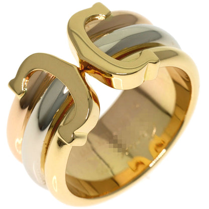 CARTIER 2C LM #50 Ring K18 Yellow Gold 18K Pink GoldLadies [Used]
