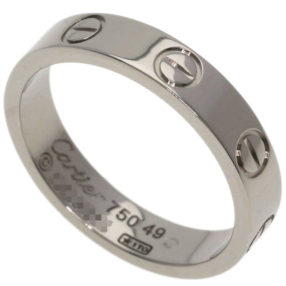 CARTIER Mini love ring #49 Ring K18 White Gold Ladies [Used]