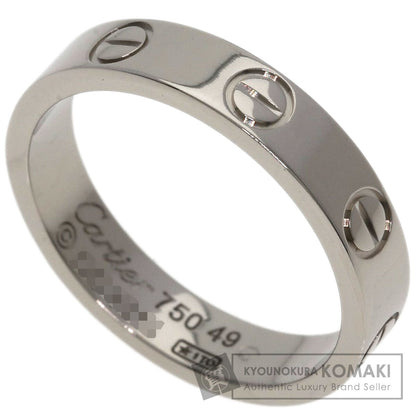 CARTIER Mini love ring #49 Ring K18 White Gold Ladies [Used]