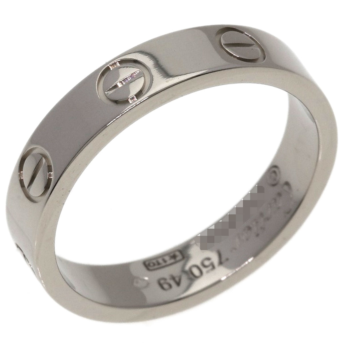 CARTIER Mini love ring #49 Ring K18 White Gold Ladies [Used]