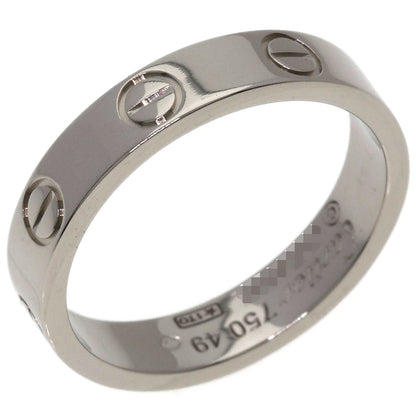 CARTIER Mini love ring #49 Ring K18 White Gold Ladies [Used]