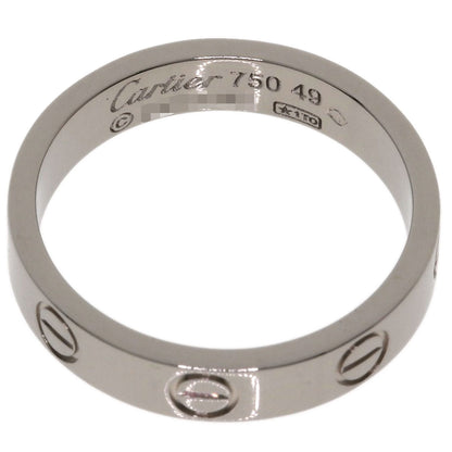 CARTIER Mini love ring #49 Ring K18 White Gold Ladies [Used]