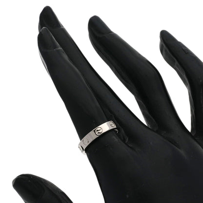 CARTIER Mini love ring #49 Ring K18 White Gold Ladies [Used]