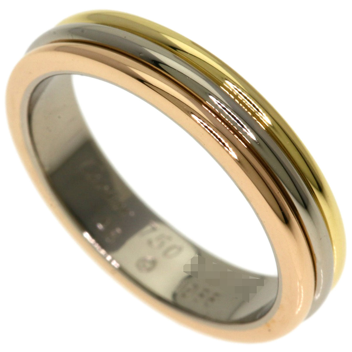 CARTIER Three colors # 48 Ring K18 Yellow Gold K18 White GoldLadies [Used]