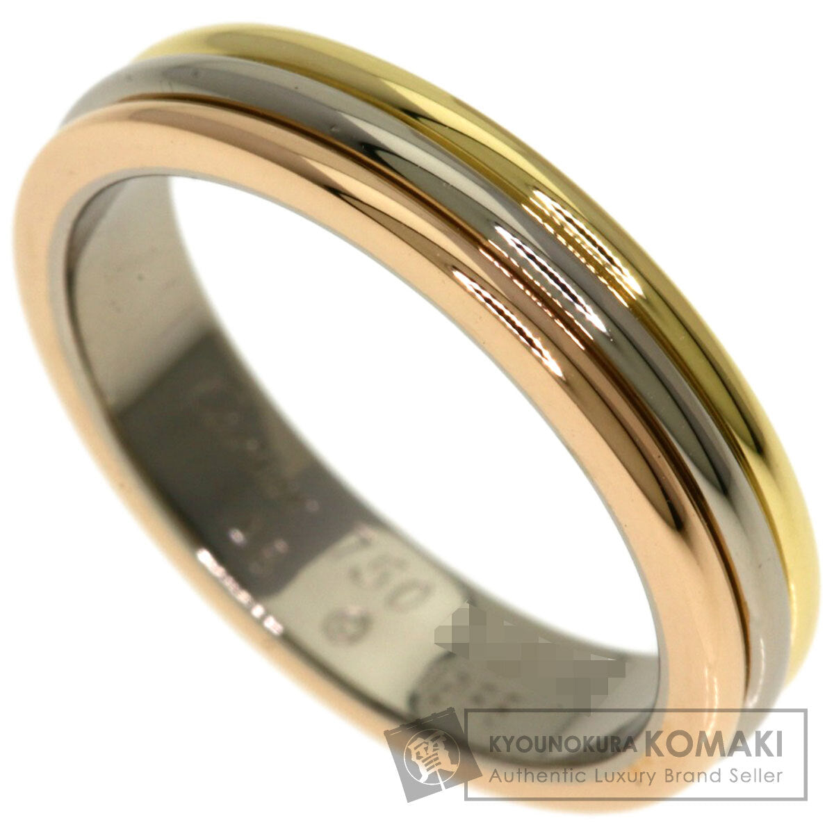 CARTIER Three colors # 48 Ring K18 Yellow Gold K18 White GoldLadies [Used]