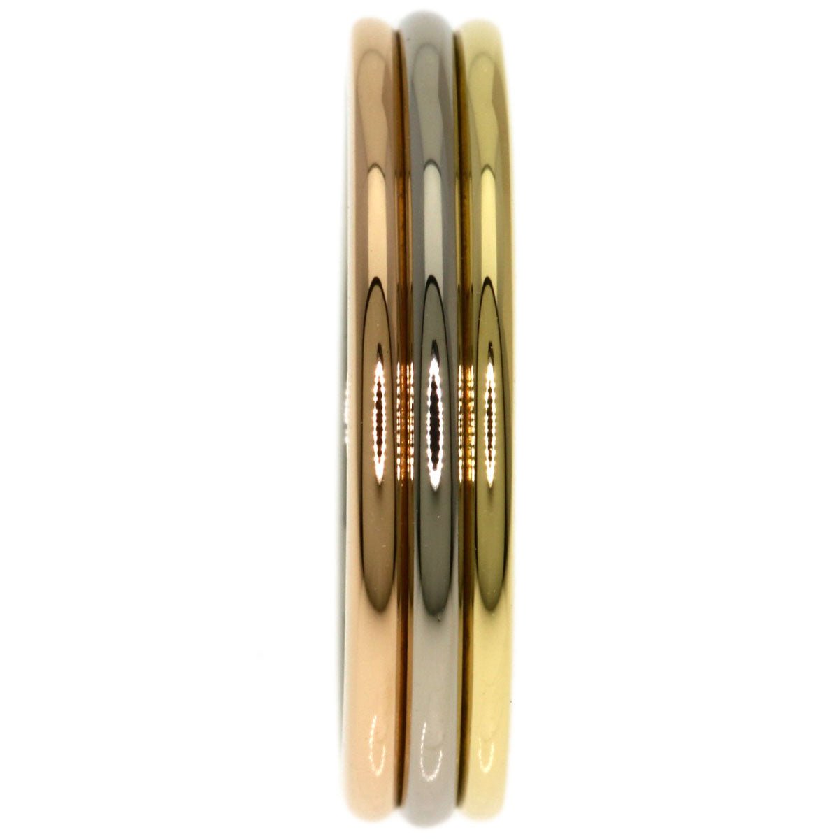 CARTIER Three colors # 48 Ring K18 Yellow Gold K18 White GoldLadies [Used]
