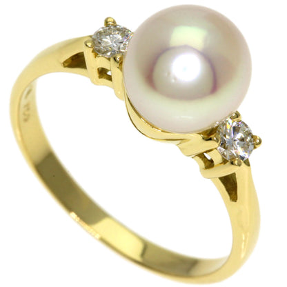TIFFANY&Co. Pearl Pearl Diamond Ring K18 Yellow Gold Ladies [Used]