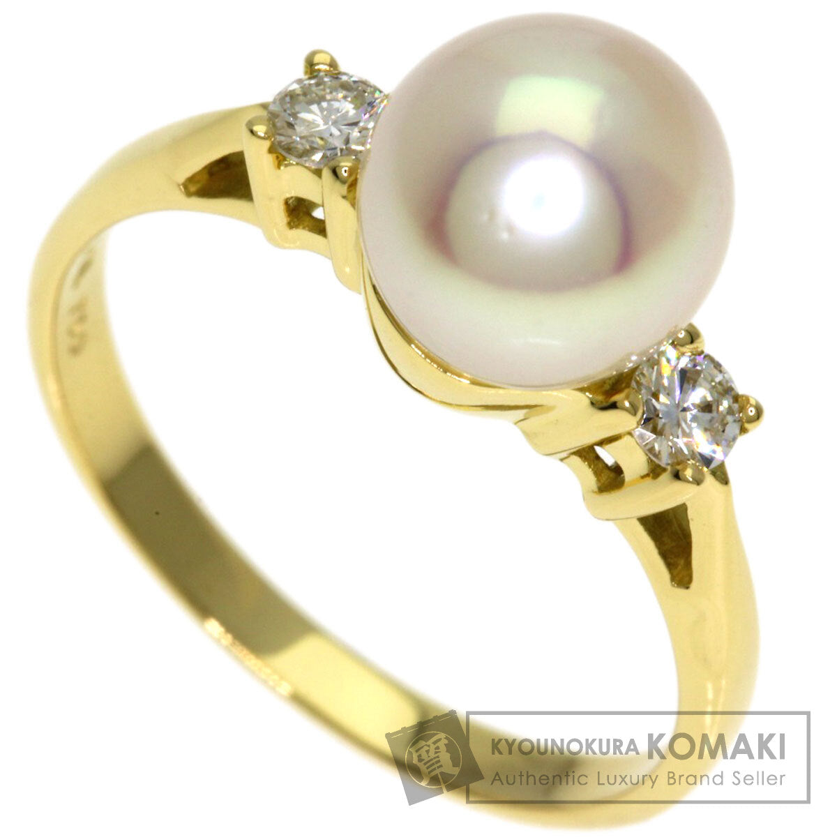TIFFANY&Co. Pearl Pearl Diamond Ring K18 Yellow Gold Ladies [Used]