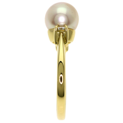 TIFFANY&Co. Pearl Pearl Diamond Ring K18 Yellow Gold Ladies [Used]