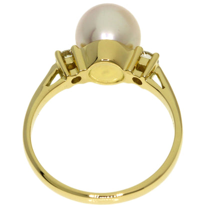 TIFFANY&Co. Pearl Pearl Diamond Ring K18 Yellow Gold Ladies [Used]