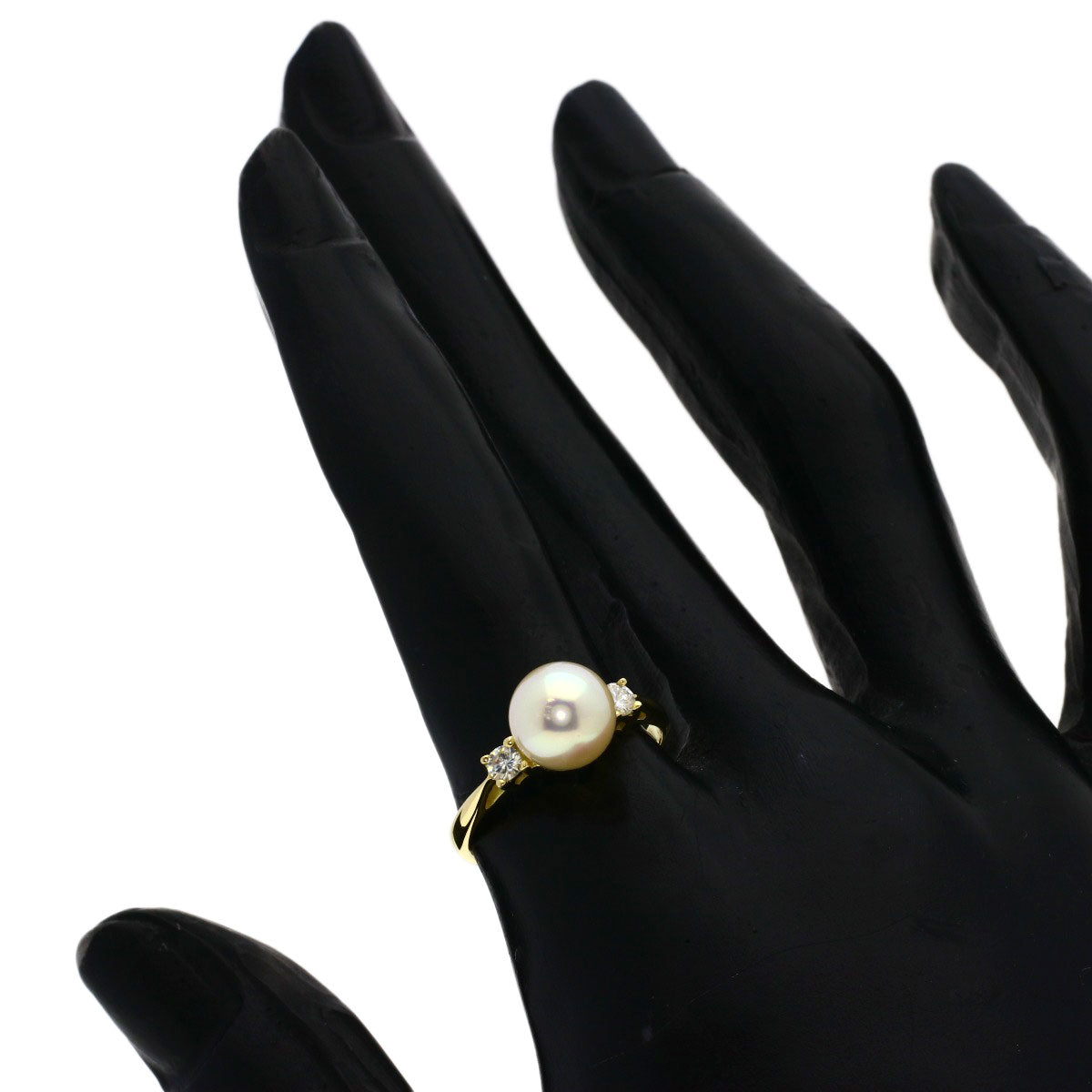 TIFFANY&Co. Pearl Pearl Diamond Ring K18 Yellow Gold Ladies [Used]