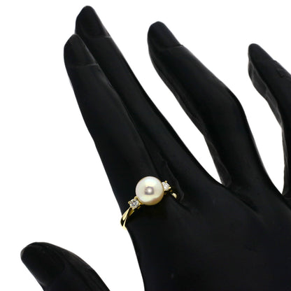 TIFFANY&Co. Pearl Pearl Diamond Ring K18 Yellow Gold Ladies [Used]