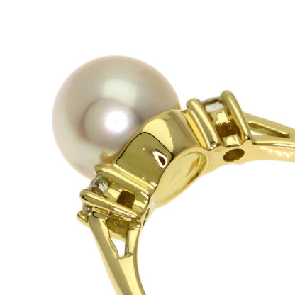 TIFFANY&Co. Pearl Pearl Diamond Ring K18 Yellow Gold Ladies [Used]