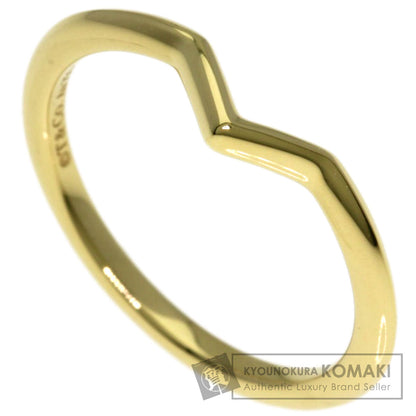 TIFFANY&Co. V band Ring K18 Yellow Gold Ladies [Used]