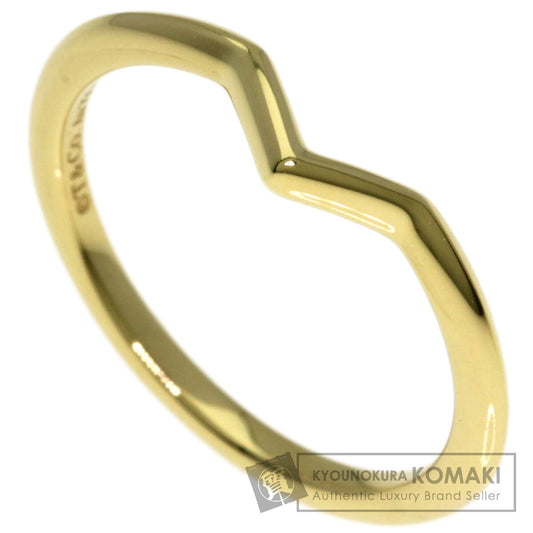 TIFFANY&Co. V band Ring K18 Yellow Gold Ladies [Used]