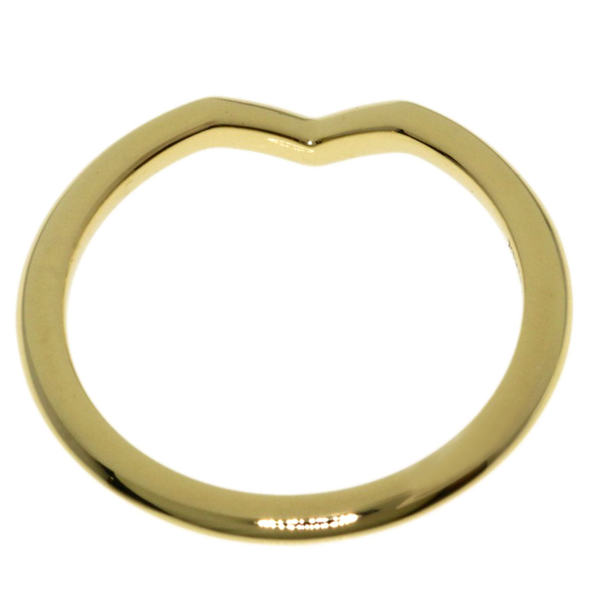 TIFFANY&Co. V band Ring K18 Yellow Gold Ladies [Used]