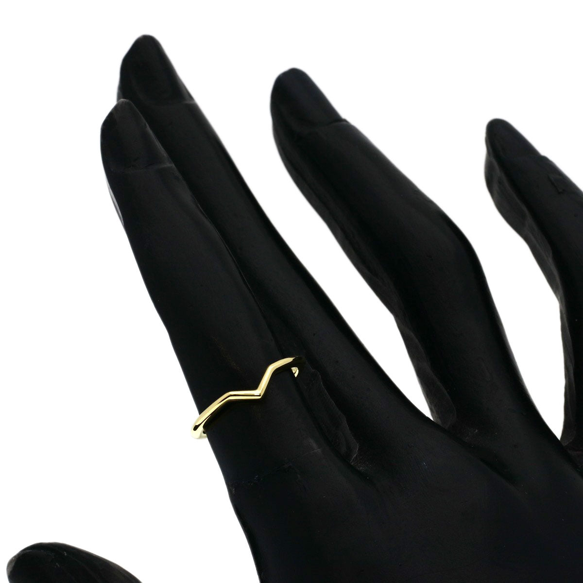 TIFFANY&Co. V band Ring K18 Yellow Gold Ladies [Used]