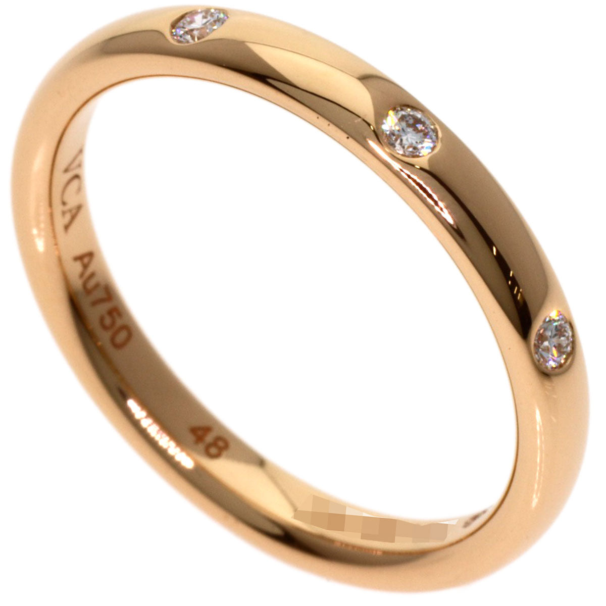 Van Cleef & Arpels Tandlemont 3P Diamond #48 Ring K18 Pink Gold Ladies [Used]