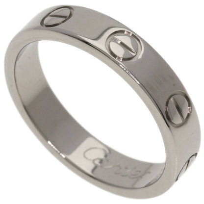 CARTIER Mini love ring # 47 Ring K18 White Gold Ladies [Used]