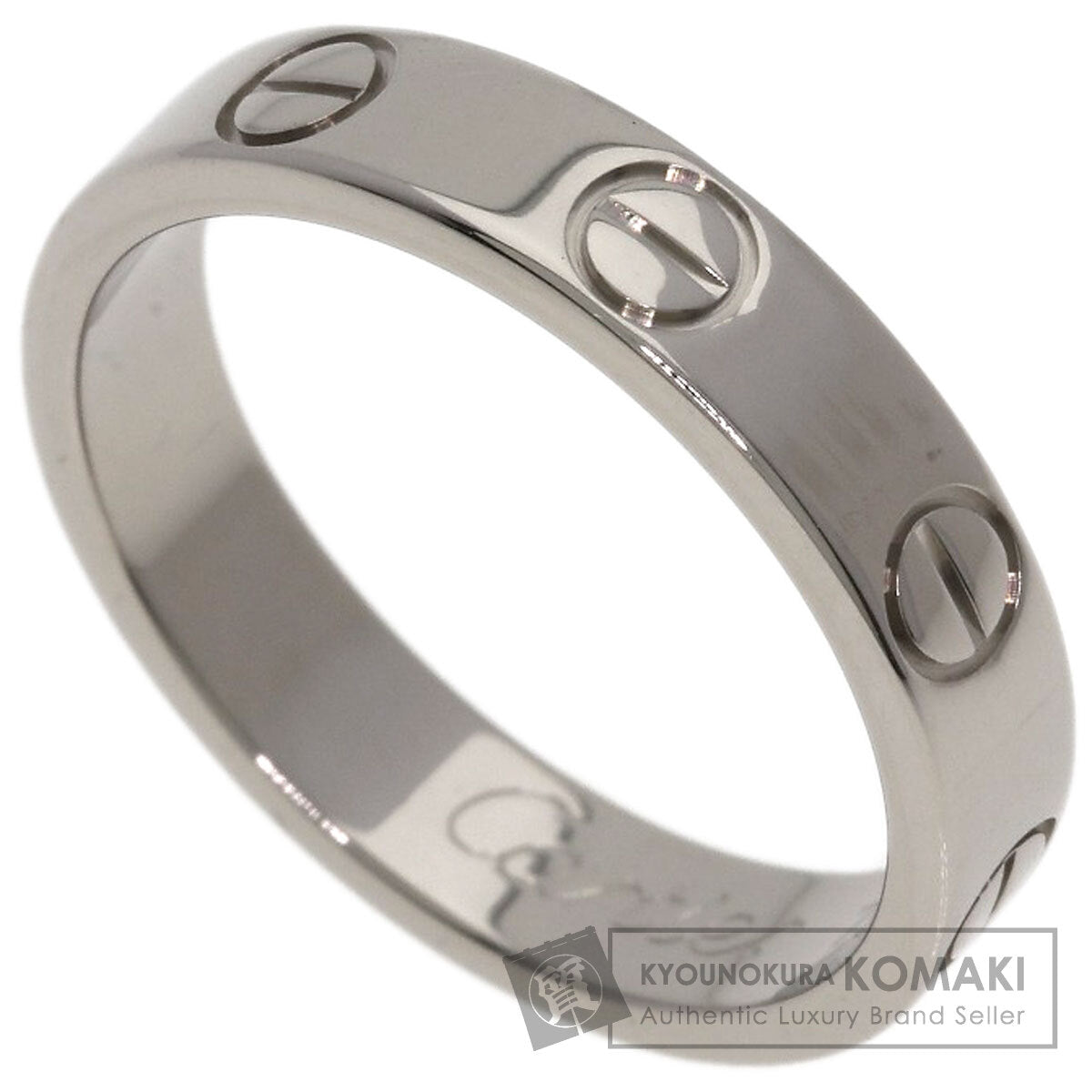CARTIER Mini love ring # 47 Ring K18 White Gold Ladies [Used]