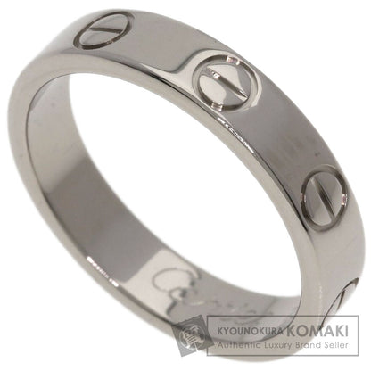 CARTIER Mini love ring # 47 Ring K18 White Gold Ladies [Used]