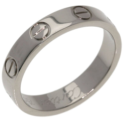 CARTIER Mini love ring # 47 Ring K18 White Gold Ladies [Used]