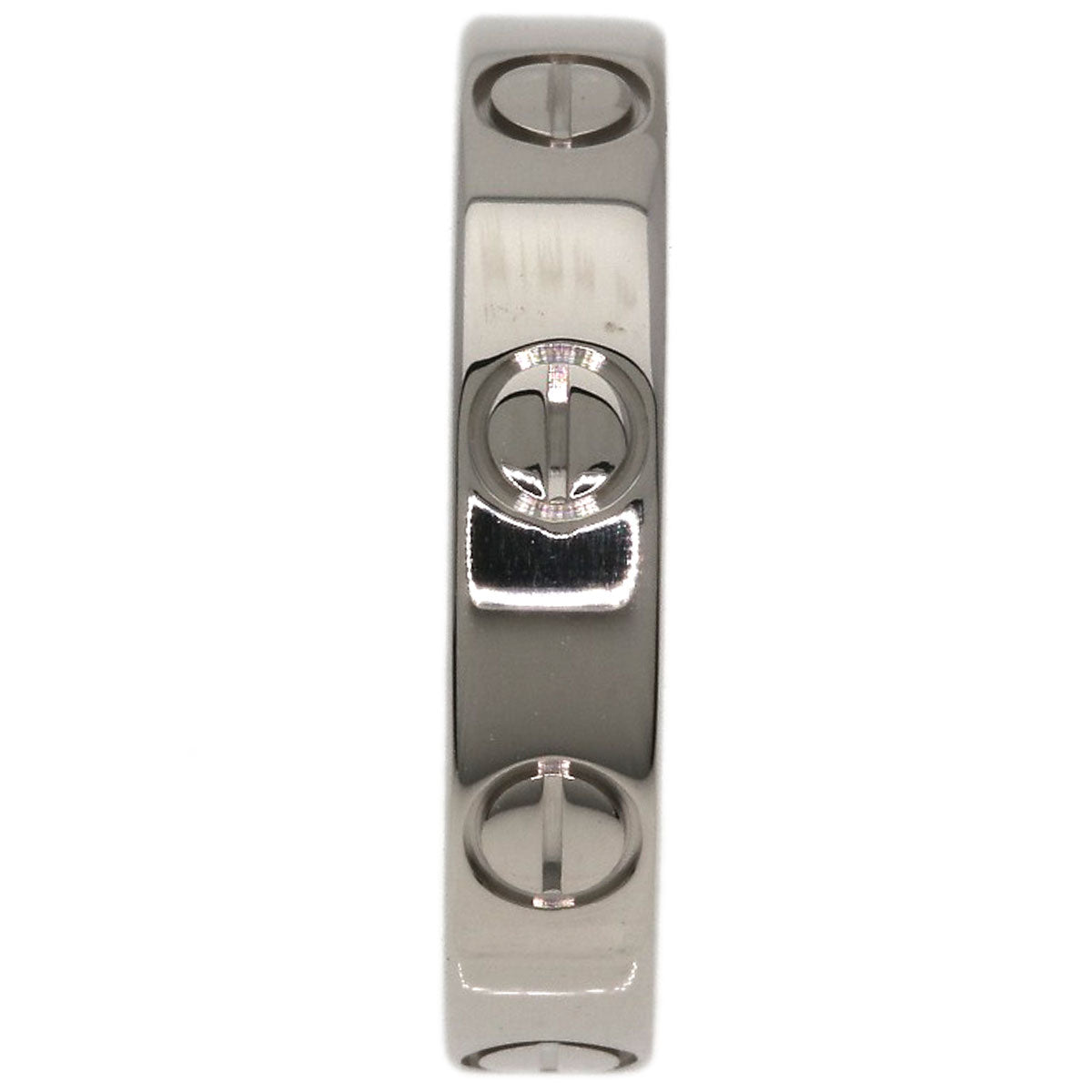CARTIER Mini love ring # 47 Ring K18 White Gold Ladies [Used]
